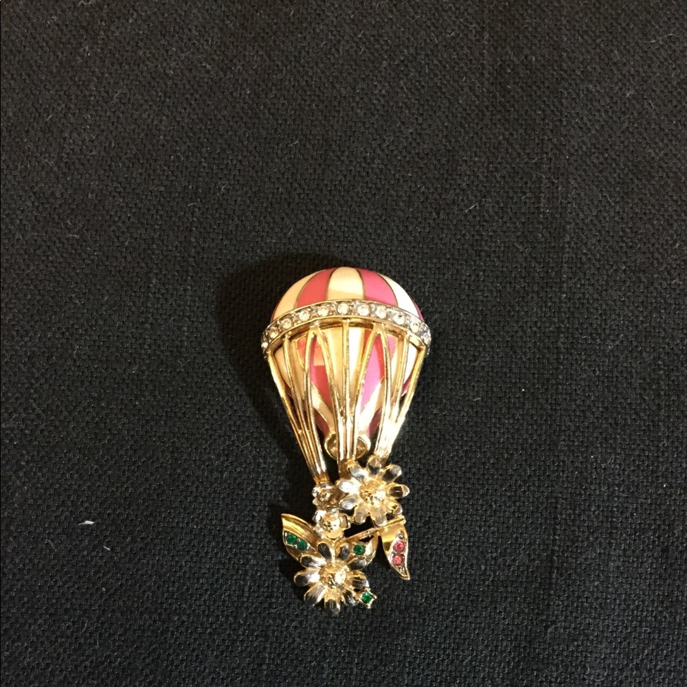 Butler Enamel and Rhinestone Brooch